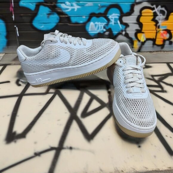 Nike Shoes - Nike Air Force 1 Upstep SI Particle Rose Athletic Shoes Womens 7.5 White Mesh